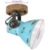 vidaXL Candeeiro de parede 25 W 11,5x11,5x25 cm E27 azul desgastado