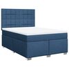 vidaXL Cama com molas/colch&atilde;o 140x190 cm tecido azul