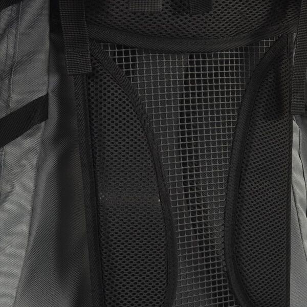 vidaXL Mochila para caminhadas 100 L tecido oxford cinzento