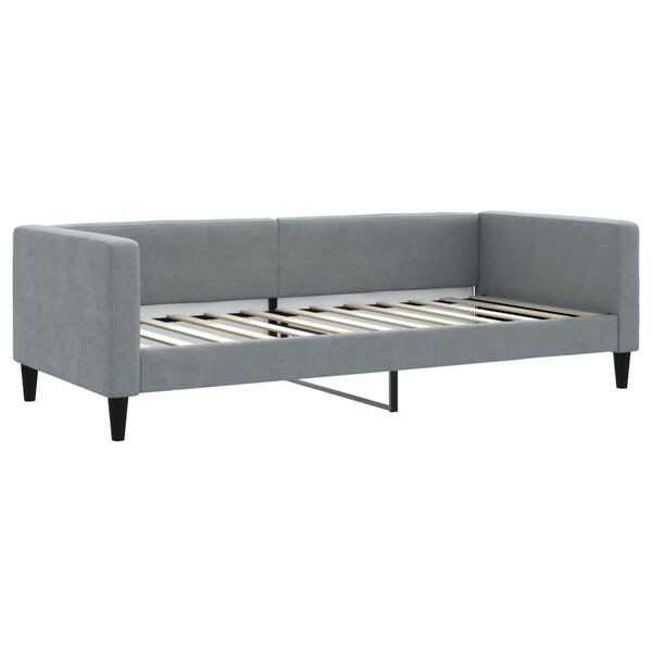 vidaXL Sof&aacute;-cama 90x200 cm tecido cinzento-claro