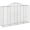 vidaXL Cestos gabião arqueados 40 pcs 200x50x120/140 ferro galvanizado
