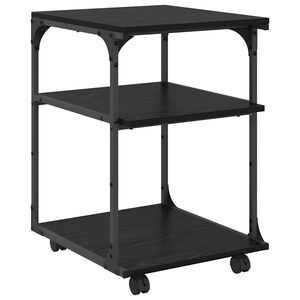 vidaXL Suporte para Impressora Carvalho Preto 43 x 48 x 64 cm