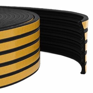 vidaXL Selante de Janela Autocolante Preto 9 x 4 mm 12 m