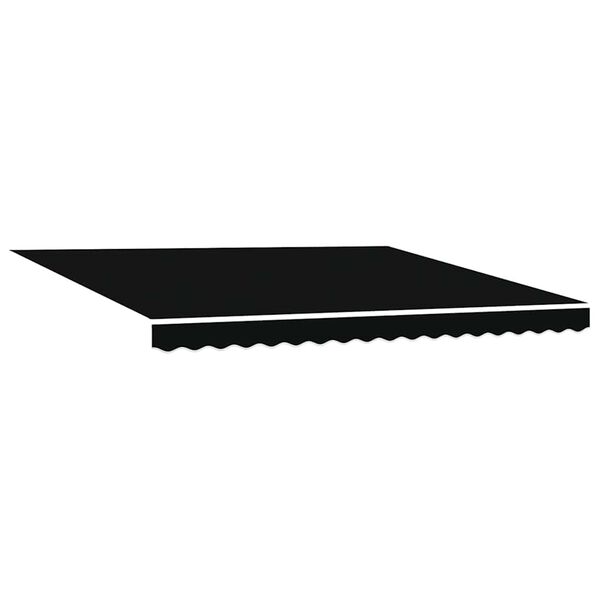 vidaXL Toldo Retr&aacute;til Preto 400 &times; 300 cm Poli&eacute;ster e Alum&iacute;nio