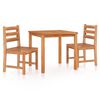 vidaXL 3 pcs conjunto de jantar para jardim madeira de teca maci&ccedil;a