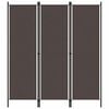 vidaXL Divis&oacute;ria de quarto com 3 pain&eacute;is 150x180 cm castanho