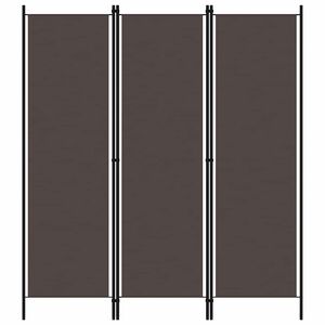 vidaXL Divis&oacute;ria de quarto com 3 pain&eacute;is 150x180 cm castanho