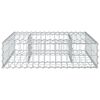 vidaXL Cama elevada de gabi&atilde;o Prateado 80 x 80 x 20 cm A&ccedil;o Galvanizado