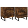 vidaXL Mesa de cabeceira 2 pcs derivados de madeira carvalho fumado