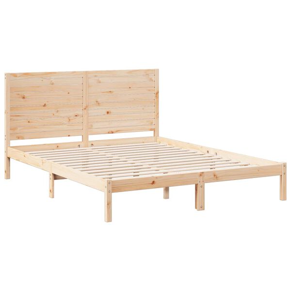 vidaXL Cama extra longa sem colch&atilde;o 140x220 cm madeira maci&ccedil;a
