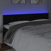 vidaXL Cabeceira de cama c/ luzes LED veludo 160x5x78/88 cm preto