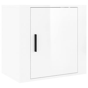 vidaXL Mesa de cabeceira de parede 50x30x47 cm branco brilhante