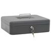 vidaXL Cofre com bloqueio Cinzento-escuro 30 x 24 x 9 cm A&ccedil;o