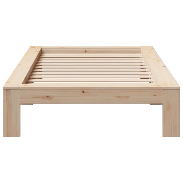 vidaXL Cama sem colch&atilde;o 90x190 cm madeira de pinho maci&ccedil;a