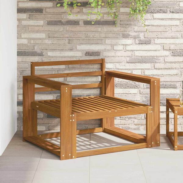 vidaXL Sof&aacute; M&eacute;dio Externo Madeira S&oacute;lida de Ac&aacute;cia Natural