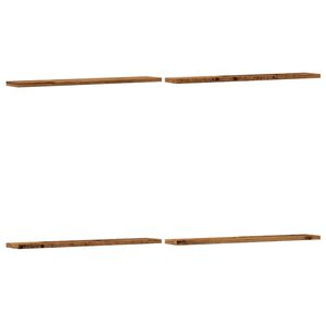 vidaXL Prateleiras de parede 4 pcs derivados de madeira madeira velha