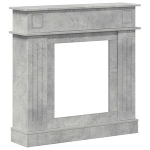 vidaXL Moldura de Lareira Cinzento Cimento 102 x 26 x 100 cm