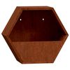 vidaXL Vasos/floreiras de parede 2 pcs a&ccedil;o corten cor enferrujado