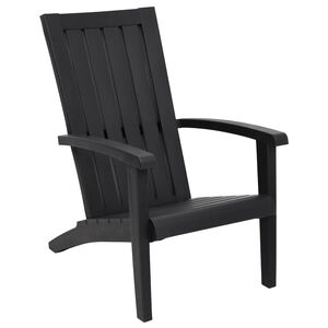 vidaXL Cadeira de jardim Adirondack polipropileno preto