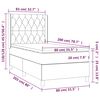 vidaXL Cama box spring c/ colch&atilde;o/LED 80x200cm tecido castanho-escuro