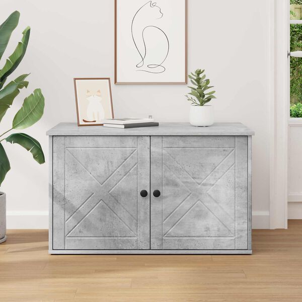 vidaXL Casa para Gatos Concreto 85 x 55 x 50 cm Madeira processada