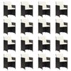 vidaXL 17 pcs conjunto de jantar p/ jardim c/ almofad&otilde;es vime PE preto