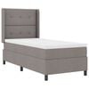 vidaXL Cama Box Spring LED Cinzento-acastanhado 90 x 190 cm tecido