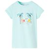 T-shirt de crian&ccedil;a ciano-claro 104