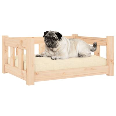 vidaXL Cama para cães 65,5x50,5x28 cm madeira de pinho maciça