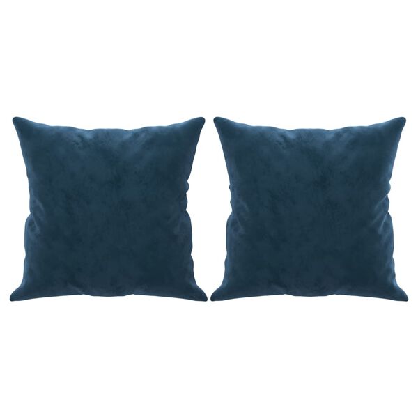 vidaXL Almofadas decorativas 2 pcs 40x40 cm veludo azul