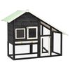 vidaXL Coelheira 140x63x120 cm madeira abeto maci&ccedil;a cinzento e branco