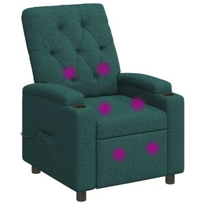 vidaXL Poltrona de massagem reclin&aacute;vel Verde-Escuro 75 x 95 x 101 cm