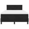 vidaXL Cama Box com colch&atilde;o com cabeceira Preto 120 x 190 cm Veludo