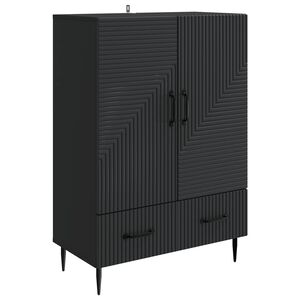 vidaXL Buffet com gaveta Preto 66 x 34,5 x 95 cm Derivados de Madeira