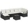 vidaXL Conjunto de Sof&aacute;s 8 unid. 7-N&uacute;mero de lugares Preto e Creme