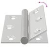 vidaXL Dobradi&ccedil;a 2 pcs Prateado 50 x 38 x 1,3 mm A&ccedil;o