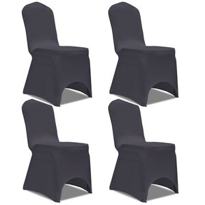 vidaXL Capa extens&iacute;vel para cadeira 4 pcs antracite