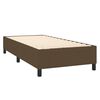vidaXL Cama box spring c/ colch&atilde;o/LED 80x200cm tecido castanho-escuro