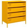 vidaXL Aparador 68x39x73,5 cm a&ccedil;o laminado a frio amarelo mostarda