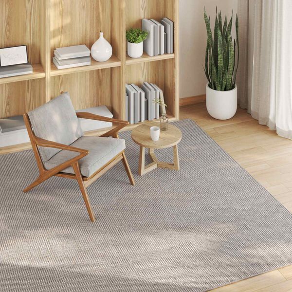 vidaXL Tapetes de &aacute;rea LUGO Creme e Taupe 120 x 120 cm Poli&eacute;ster