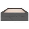 vidaXL Estrutura cama pequena solteiro 75x190 cm madeira maci&ccedil;a cinza
