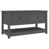 vidaXL Mesa de centro 102x49x55 cm pinho maci&ccedil;o cinza