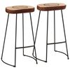 vidaXL Bancos de bar 2 pcs 44x37,5x78 cm castanho-escuro