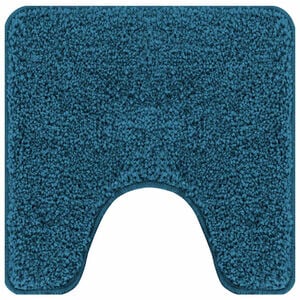 vidaXL Tapete Antiderrapante para Banheiro com Corte para o Vaso Azul
