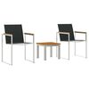vidaXL ConjuntodeJantaraoArLivre 3 pcs Madeira de Teak Sólida