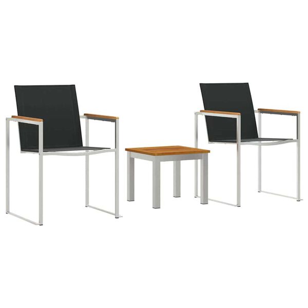 vidaXL ConjuntodeJantaraoArLivre 3 pcs Madeira de Teak Sólida
