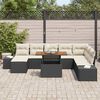 vidaXL Conjunto de Sof&aacute; de Jardim 9 pcs Preto Rattan Sint&eacute;tico
