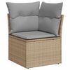 vidaXL Conjunto de Sof&aacute; de Jardim 11 pcs Bege Rattan Sint&eacute;tico
