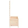 vidaXL Vaso de jardim c/ suporte 79x39,5x114 cm pinho maciço