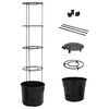 vidaXL Vaso p/ cultivo de tomate &Oslash;39x150 cm polipropileno antracite